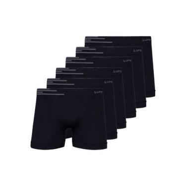 Imagem de Kit com 6 Cuecas Boxer Lupo 436-002, Preto, GG