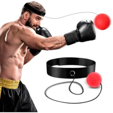 Imagem de Bola Punching Ball de Treinamento de Reflexo para Boxe e Velocidade Muay Thai, Aumente sua Agilidade e Coordenação com este Equipamento de Treino de Luta Soco com Banda de Cabeça
