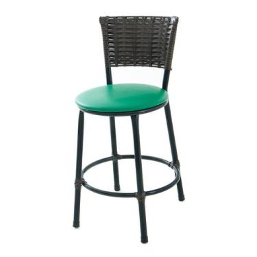 Imagem de 1 Unid Banqueta Baixa Com Encosto em Junco Argila 70cm Para Casa, Cozi