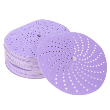 Imagem de Abrasivos de Cerâmica, 320 Grit Ceramic Landing Disc Hook and Loop Backing, Disco de Lixamento de Cerâmica de 6 Polegadas 320 Grit para Carro de Metal de Madeira Com Velocidade