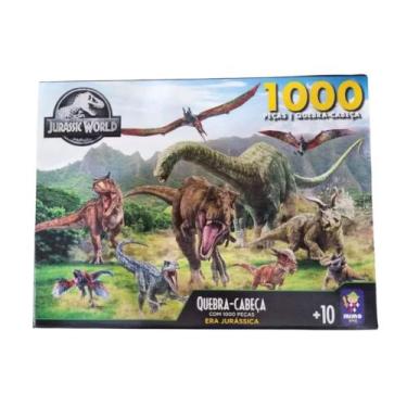 Imagem de Quebra-Cabeça Puzzle 1000 Peças Era Jurássica Jurassic World Mimo Toys