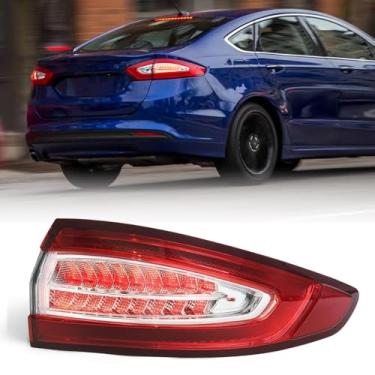 Imagem de FIONE Conjunto de luz traseira compatível com Ford Fusion S SE 2013 2014 2015 2016 Lâmpada traseira de freio lado direito do passageiro FO2805110