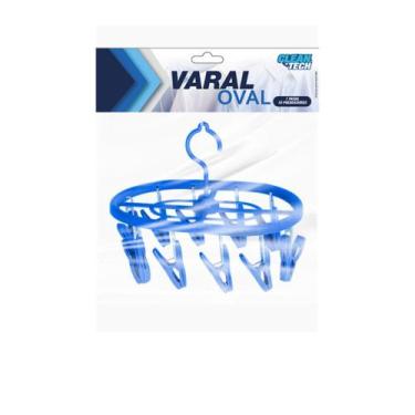 Imagem de Varal Oval 10 Prendedores - Sortido - CLEAN TECH