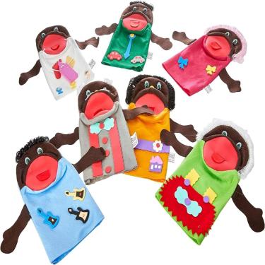 Imagem de Fantoches Família Feltro 7 Personagens Carlu Brinquedos
