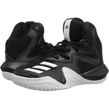 Imagem de adidas Tênis de basquete masculino Crazy Team, Preto/branco/preto, 10.5 Little Kid