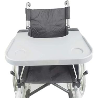 Imagem de Mesa removível para cadeira de rodas, bandeja de colo para cadeira de rodas, acessórios de mesa, bandejas universais, adequado para cadeiras de rodas elétricas ou elétricas 23.7.19