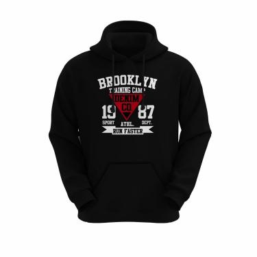 Imagem de Moletom Canguru Unissex Blusa de Frio Capuz Bolso Algodão Inverno-Unissex