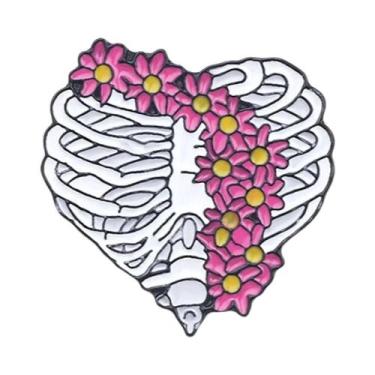 Imagem de Moda série médica metal esmalte broche estetoscópio masculino feminino