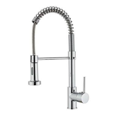Imagem de Torneira Cozinha Gourmet Inox Luxo - oem, AGUA FRIA BANCADA PRATA