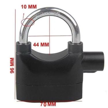 Imagem de Cadeado antifurto para motocicleta com alarme sonoro - oem, Curto