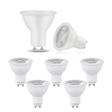 Imagem de 6 Lâmpada Led Dicróica Mr16 3000k Cor Branco Quente Save Energy