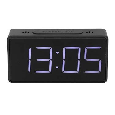 Imagem de Despertador de Cabeceira LED Com Função de Soneca para Uso Doméstico de Estudantes, Relógio Eletrônico Simples Com Função de Despertador, Alimentado por Bateria USB ou AAA, (Preto)