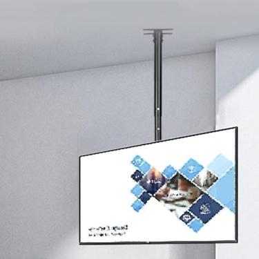Imagem de CUTPOIY Suporte de TV de teto ajustável - Suporte de montagem de teto para TV serve na maioria das TVs de 26 a 55 polegadas, altura ajustável 360 graus rotação total inclinação suporte giratório para