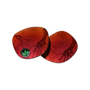 Imagem de Raydi Lentes de reposição de policarbonato para óculos de sol Ray-Ban Meta Wayfarer RW4008 53 mm - Espelho Vermelho Fogo - Polarizado