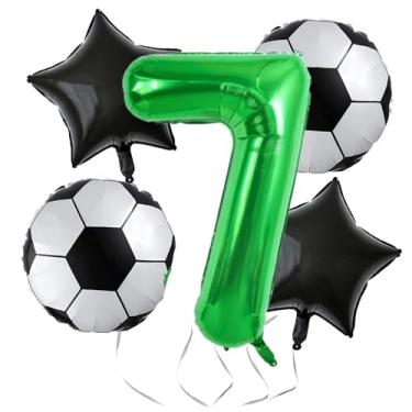Imagem de hzqruqh Balões De Futebol, Decorações Para O 7º Aniversário Menino, Festa Copa Do Mundo Decoração Temática Esportiva, Suprimentos, Lembrancinhas, Aniversário, Folha 32 Pol. Mylar Verde, 7
