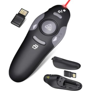 Imagem de Passador de Slides Laser Apresentador Controle Sem Fio para Apresentações | Caneta Laser Pointer, Apontador Multimídia para Palestras, Aulas, Congressos e PowerPoint