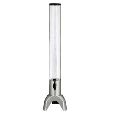 Imagem de Bothyi Dispensador de cerveja, dispensador de bebidas com suporte, margarita com torre de mesa de tubo frio para externo, Prata, 3l