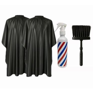 Imagem de Kit 2 Capas De Corte Com Zíper + Borrifador Pole E Espanador - Barbers