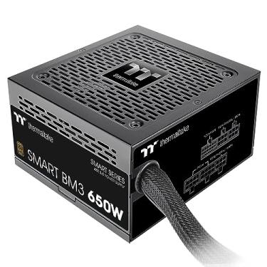 Imagem de Thermaltake Smart BM3 650W 80Plus Bronze ATX 3.0 & PCIE 5.0 Ready Fonte de alimentação semimodular preparada; condensador japonês de 105 °C/221 °F. PS-SPD-0650MNFABU-3