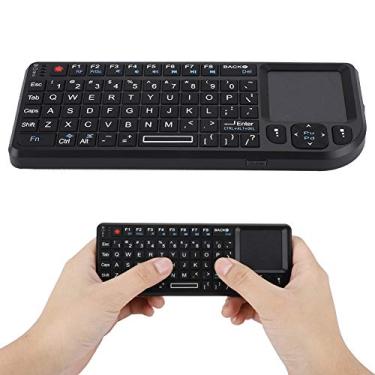 Imagem de Wendry Mini teclado com touchpad, touchpad de 2,4 GHz/teclado retroiluminado USB ultrafino recarregável para PS3/4, para 360