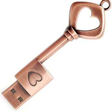 Imagem de Pingente de metal USB USB Flash Drive 32 GB 16 GB chaveiro de amor USB 2.0 Memory Stick Drive Graduation Gift Pendrive, 32GB, 16GB