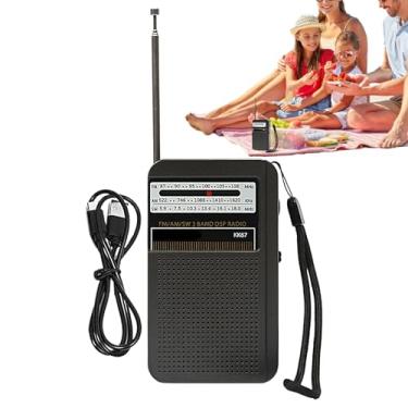 Imagem de Rádio Portátil AM FM,Rádio para Ambientes Externos - Entrada para Fones de 3.5mm, Estéreo para Acampamento, Viagens, Ar Livre e Preparação para Emergências
