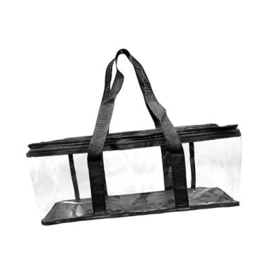 Imagem de Ioensy Bolsa para armazenamento de DVD, suporte para CD, proteção contra poeira, zíper, livros com alças, organizador de mídia para biblioteca, quarto, 61 Cm X 15 Cm X 21