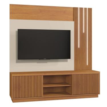 Imagem de Home Logan Com Led Cascata 2 Portas Mavaular Naturalle/Off White