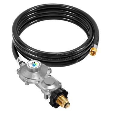 Imagem de GasSaf Regulador De Propano 10 Pés E 2 Estágios Com Mangueira, Dois Para Rv, Gerador, Fogão Acampamento, Churrasqueira A Gás Aquecedor - Certificado Csa