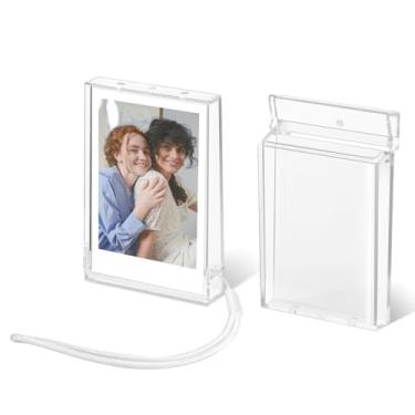 Imagem de FINTIE [2 Conjuntos] Estojo Porta-Fotos Para Fujifilm Instax Mini 12/11/99/40/9/7+/Se/Evo/Mini Liplay, Bolsa Organizadora De Fotos 3", Caixa Viagem Portátil Fotos, Transparente