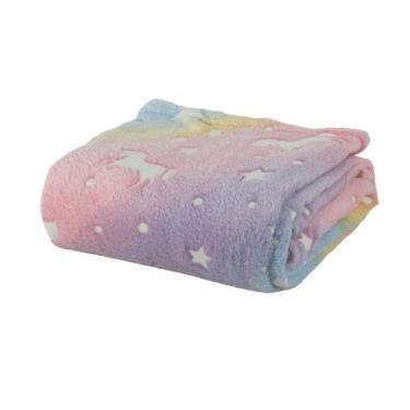 Imagem de Manta Infantil Brilha no Escuro 2,00m x 1,80m Toque Super Macio - MALU