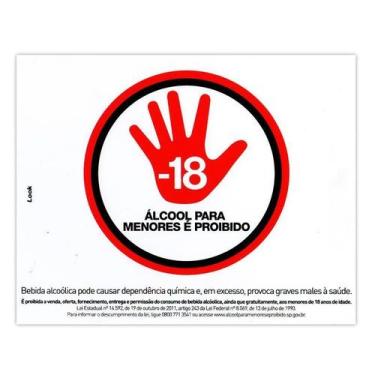 Imagem de Placa Proibido Venda Bebidas Alcoolicas Menore 18 Anos 20x30 - clickfe