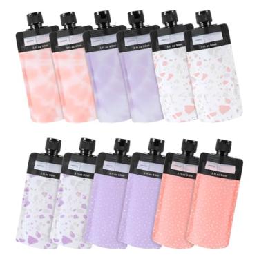 Imagem de ValueBargain 12 unidades de bolsas de viagem para líquidos, bolsa de viagem de 85 g para produtos de higiene pessoal à prova de vazamento para organização de xampu e loção para viagens de negócios e