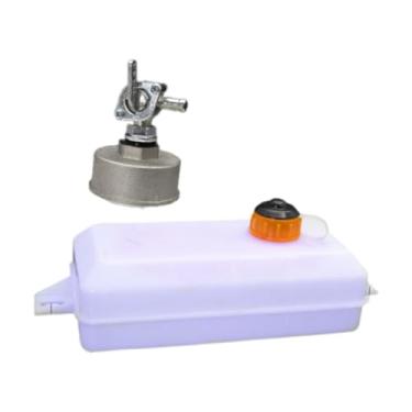 Imagem de IEUDNS Tanque de gás para compactador de impacto Tanque de combustível a gás espessado vazio Grande recipiente de combustível para cortador de grama Cortador, Cinza