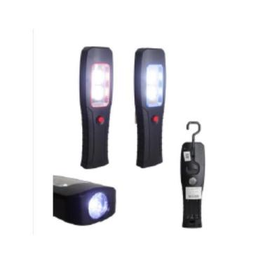 Imagem de Lanterna Luminária Led Portátil Pilha Fixação Imã 21cm - LN
