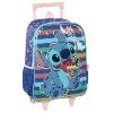 Imagem de Mochila De Rodinhas Escolar Stitch Azul - Luxcel