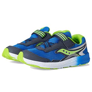 Imagem de Saucony Tênis de corrida unissex infantil Ride 10 Jr, Azul marinho/verde, 22