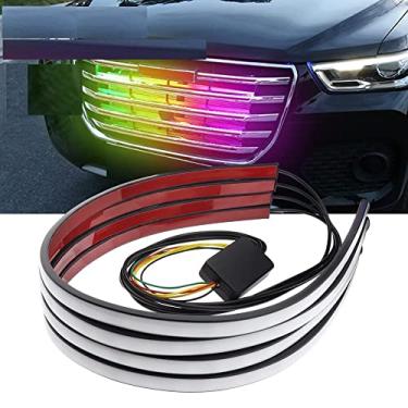 Imagem de YEORO 4 peças de fitas de LED decorativas de 61 cm, funções 4 em 1 com DRLs RGB, freio vermelho, seta âmbar e luzes de aviso para carros, SUVs, motocicletas. DC12V