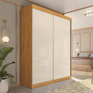 Imagem de Guarda-roupa Solteiro Peônia Yescasa Cinamon/Off-White