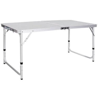 Imagem de Mesa Dobrável Portátil Vira Maleta Camping Praia 120x60cm
