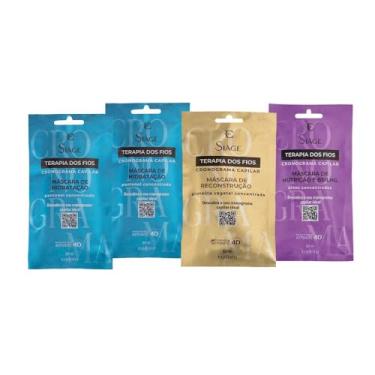 Imagem de Eudora Kit Cronograma Capilar Hidratação Siàge Terapia dos Fios 60 ml cada (4 itens)