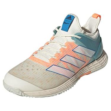 Imagem de adidas Tênis masculino Adizero Ubersonic 4, Branco/Branco/Laranja (Parley), 39