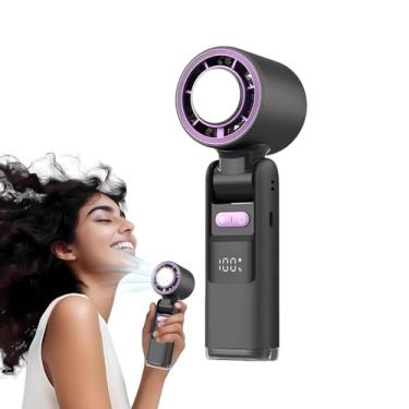 Imagem de Ventilador Portátil Recarregável,Ventilador de Mão Pequeno e Portátil - Com LED Dobrável Recarregável Para Viagens Praia Camping Todos