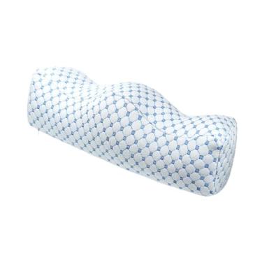 Imagem de IEUDNS Almofada para descanso de pernas reclinável, apoio para os pés, confortável, resistente e versátil, presente macio, formato W, suporte para joelho, Azul