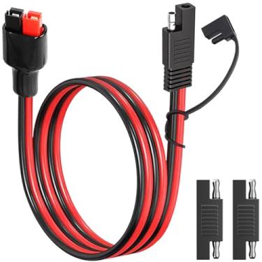 Imagem de DKARDU Cabo de extensão SAE para Anderson 12AWG 45A conector solar para cabo adaptador SAE para gerador solar de barco RV Painel solar portátil (600 cm)