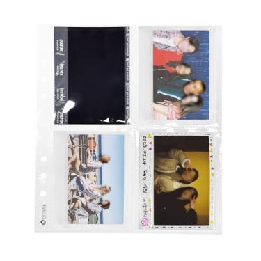 Imagem de hihaba Wide A5 com 4 bolsos (9 x 10 unidades) 10 folhas, 9 tipos de capas de bolso transparentes, páginas de refil de álbum de fotos para fichário de 6 argolas