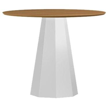Imagem de Mesa De Jantar 100x100 Cm Isis Sem Vidro Off White Ype – New Ceval