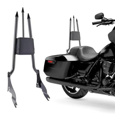 Imagem de Aferrizu 71.1 cm Passenger Sissy Bar Encosto destacável para Harley Davidson Touring 2009-2025 Street Glide CVO Road Glide Road King Electra Glide Ultra Limited acessórios (preto brilhante)