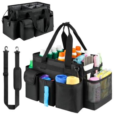 Imagem de ZIOZERTT Bolsa Para Armazenamento De Produtos Químicos Banheira Hidromassagem Adultos, Organizador Acessórios Spa Com Alça E Ombro, Organizadora Suprimentos Hidromassagem, Preta, Média