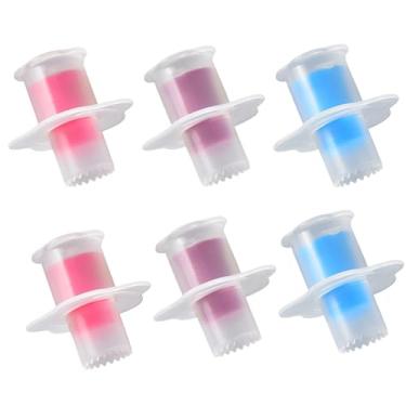 Imagem de 6 peças de descascadores de cupcake, perfuradores para máquina de cortar bolos, ferramentas de enchimento de cupcake mini cupcakes (3 cores)
